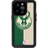 NBA Milwaukee Bucks Split Canvas iPhone 15 Pro Waterproof Case